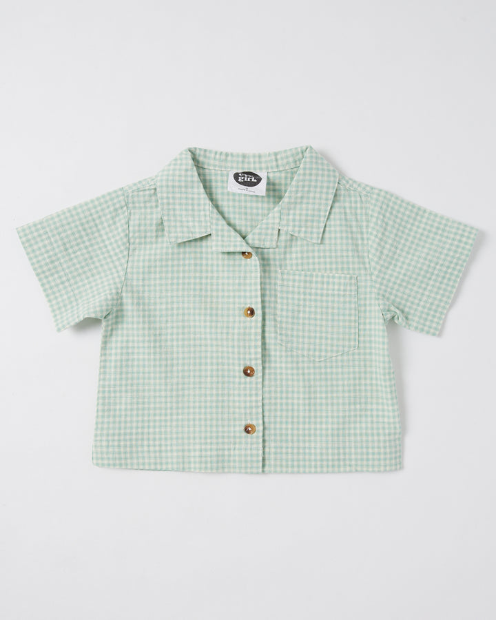 Eve Girl Sadie Check Shirt Green