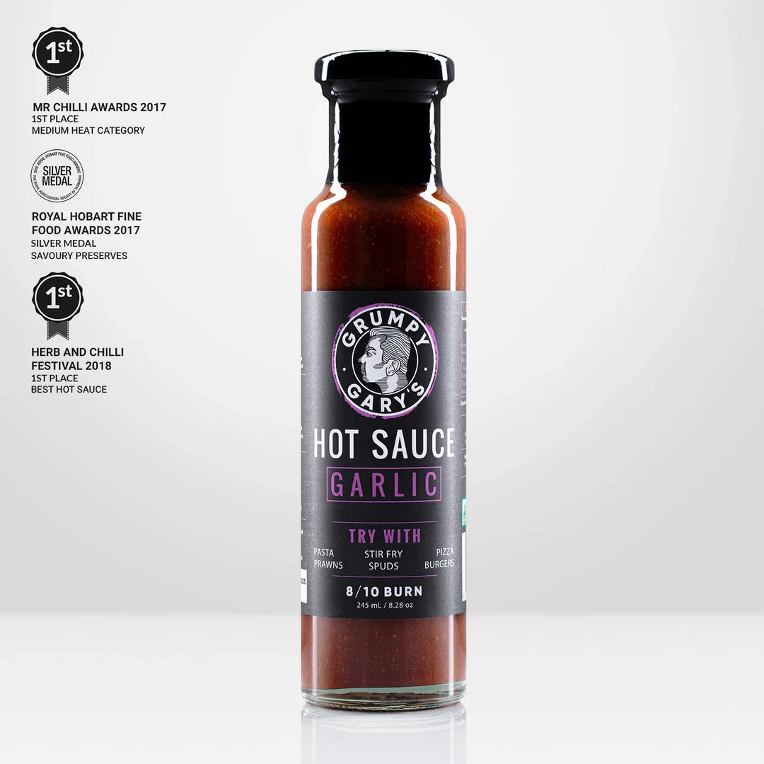 Grumpy Gary's Hot Sauce Garlic 245ml