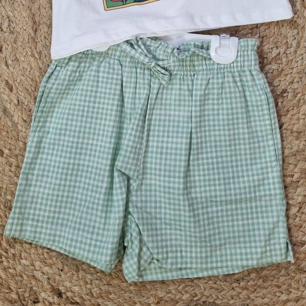 Eve Girl Sadie Check Short Green