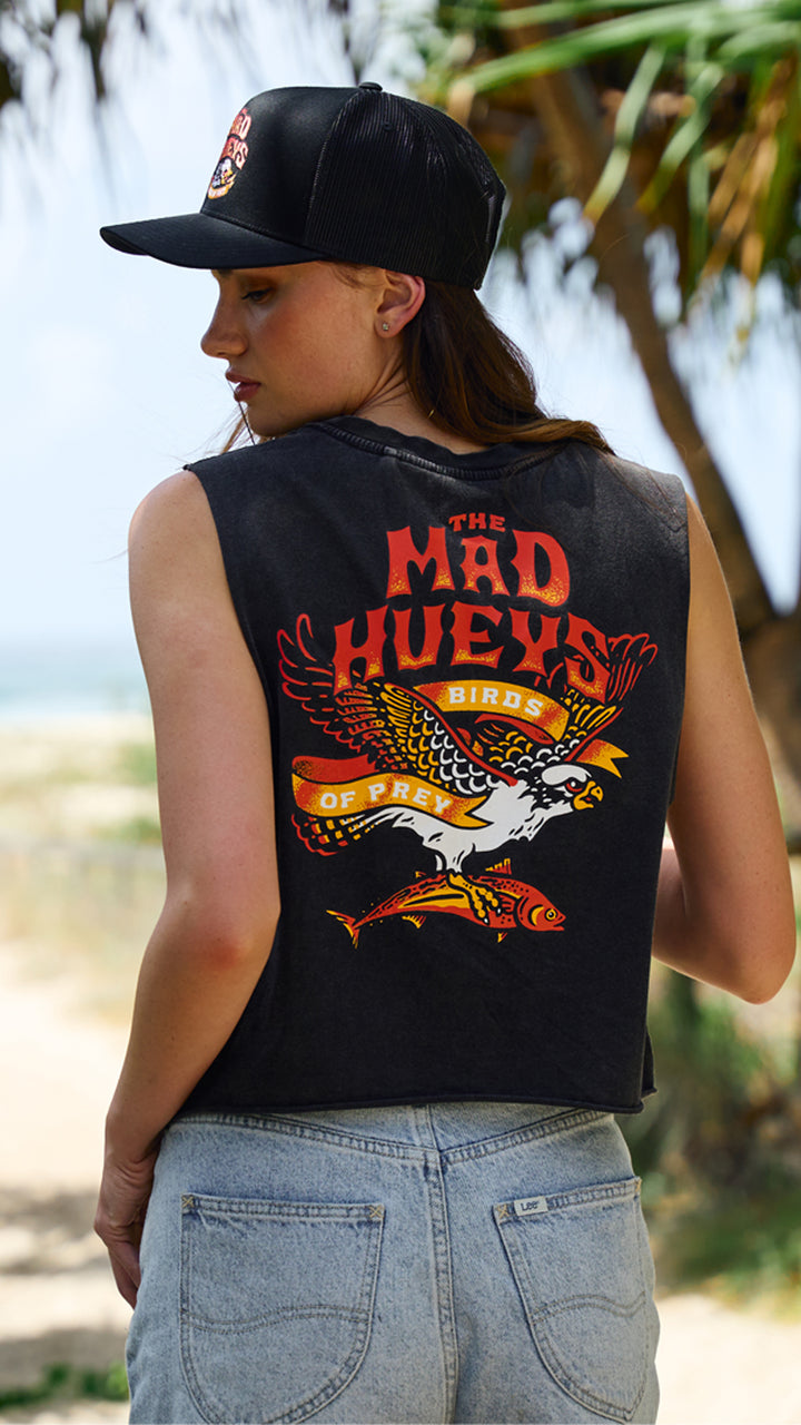 TMH BIRDS OF PREY | WOMENS CROP MUSCLE