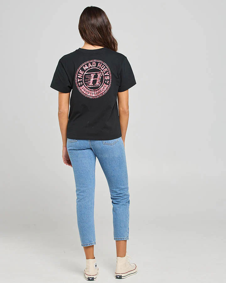 TMH HUEYS H SERIES | WOMENS SS TEE - BLACK