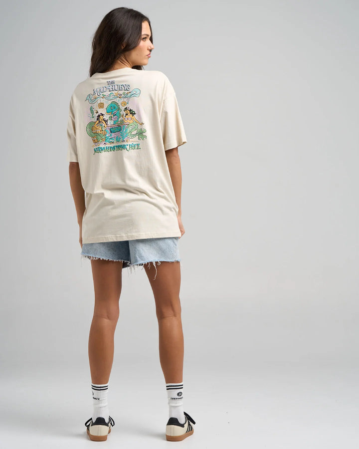 TMH MERMAIDS DRINK FREE | WOMENS OVERSIZED TEE - TheSquarePeg