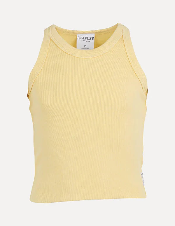 EVE GIRL- EVERYDAY RIB TANK-MUSTARD