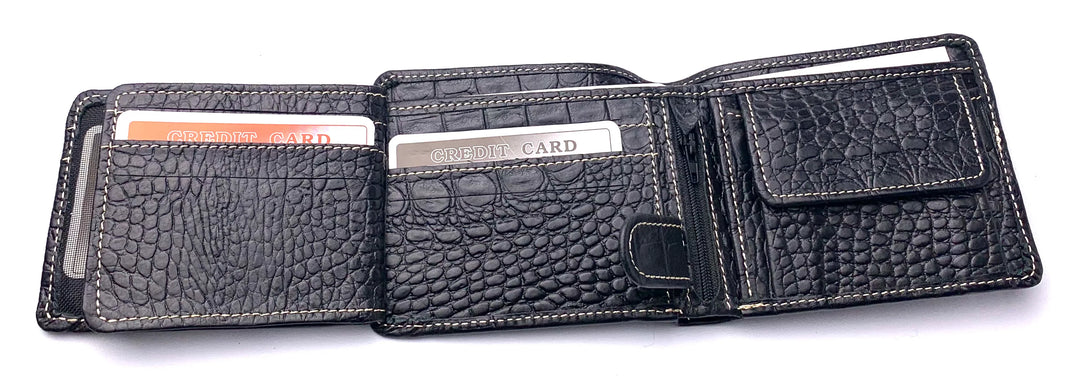 HAARLEM Mens KUZE 29400 Leather Wallet Black