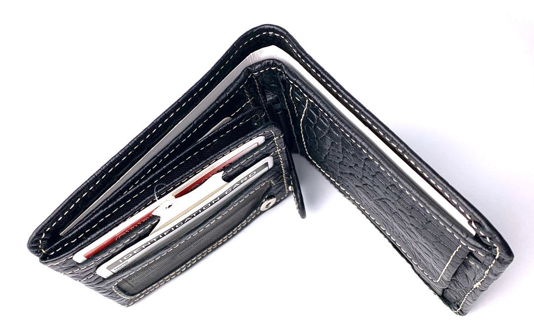 HAARLEM Mens KUZE 29400 Leather Wallet Black