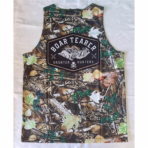 Boar Tearer Burren Singlet - Camo