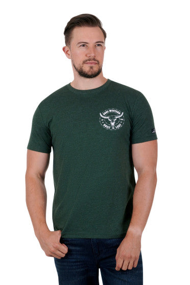 Mens Walker SS Tee Green Marle