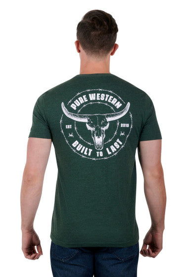 Mens Walker SS Tee Green Marle