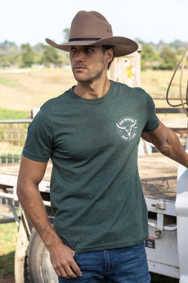 Mens Walker SS Tee Green Marle