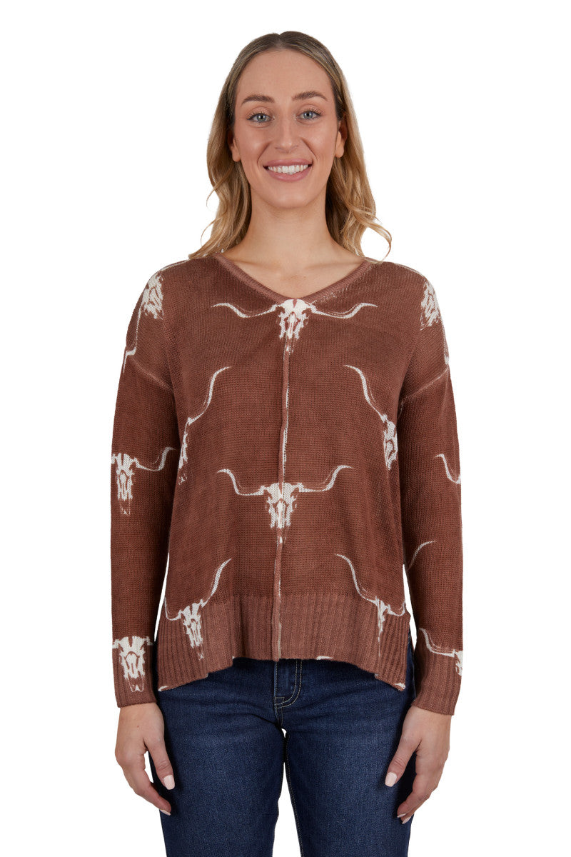 Pure Western Womens Veola Knitted Pullover