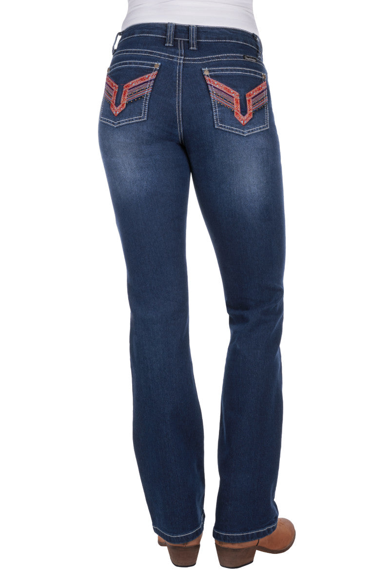 Pure Western Womens Aztec Bootcut Jeans