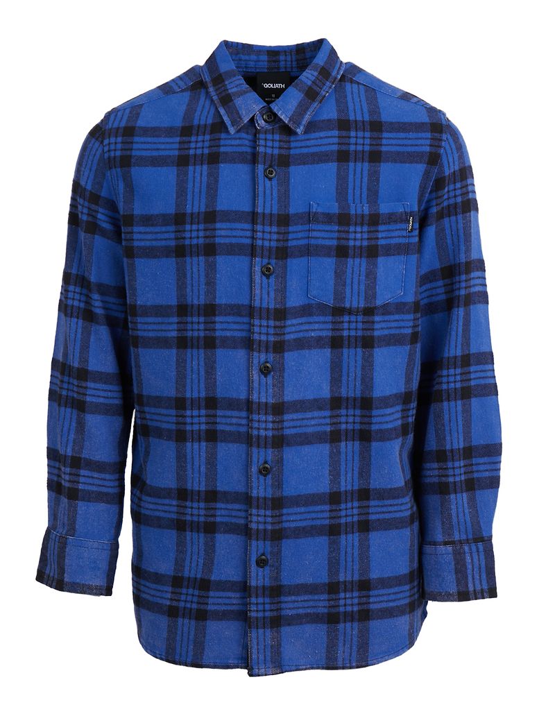 St. Goliath Acid Checked Shirt Blue