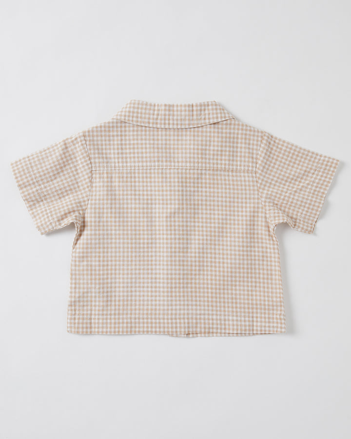 EVE GIRL SADIE CHECK SHIRT TAN