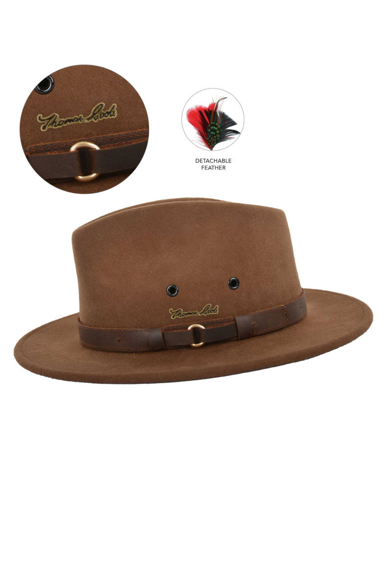Thomas Cook Casablanca MerinoWool Felt Hat Chestnut Hat