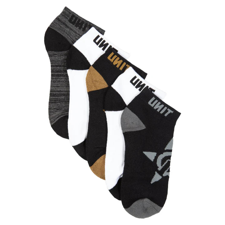UNIT Youth Socks - Bamboo 5 pk - Lo-Lux - Vital