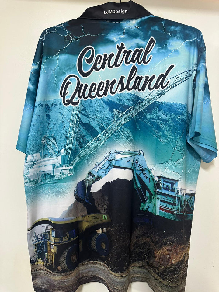 TSP Fishing Shirt Blue Short Sleeve - Central Queensland