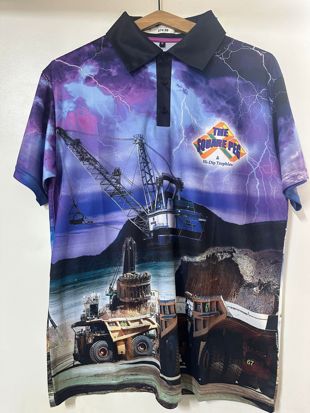 TSP Fishing Shirt Purple Short Sleeve - M