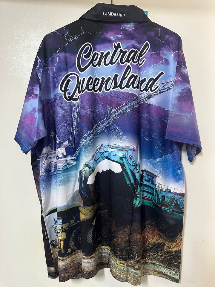 TSP Fishing Shirt Purple Short Sleeve - Central Queensland