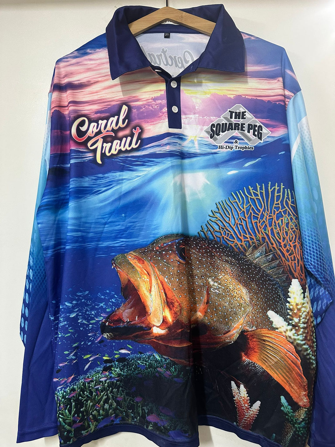 TSP Fishing Shirt Sunrise Trout - TheSquarePeg