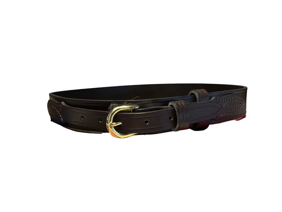 TKK Belt Dress 38mm Brown Brass Buckle - TheSquarePeg