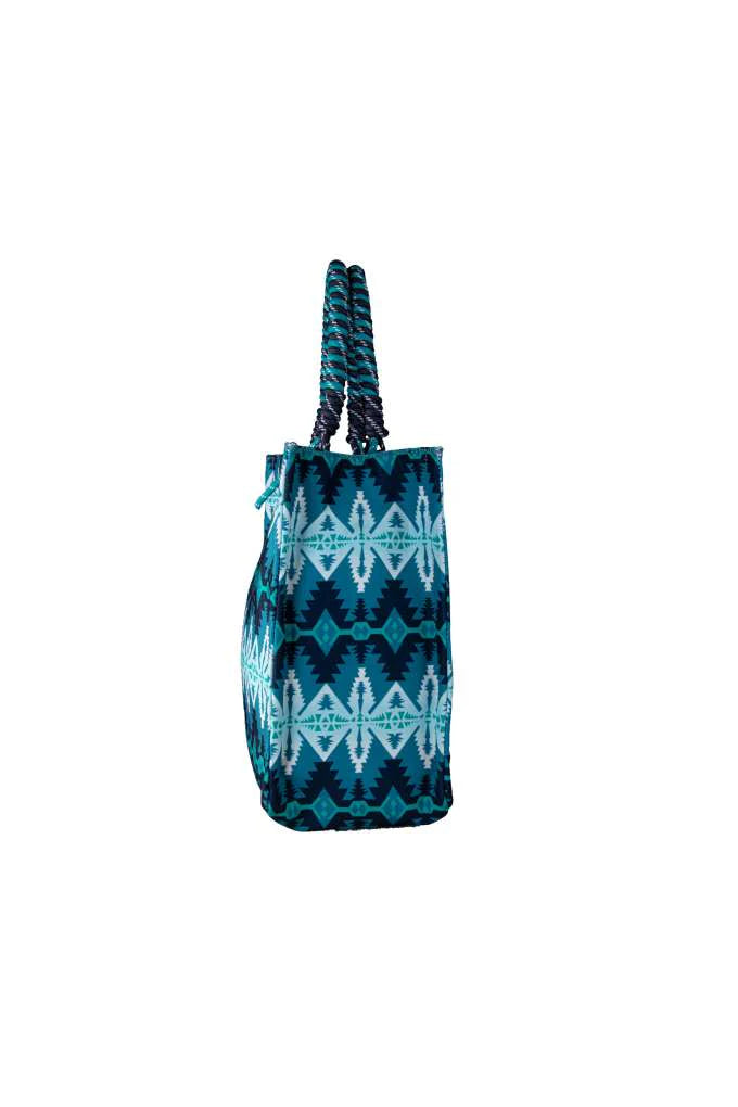 Wrangler SouthWestern Oversized Tote Blue