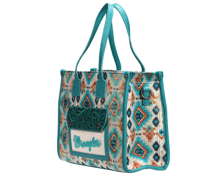 Wrangler Aztec Crossbody Tote Bag