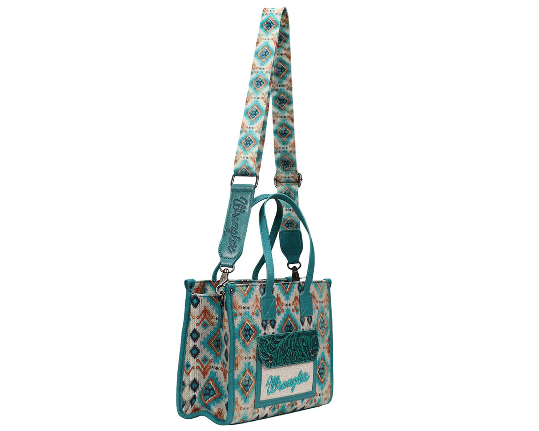 Wrangler Aztec Crossbody Tote Bag