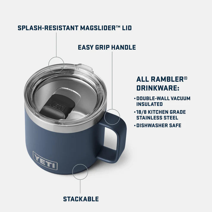 Yeti Rambler 14oz Mug - Seafoam - TheSquarePeg