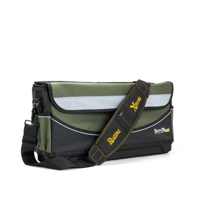Rugged Xtreme Deluxe Tool Bag Canvas Med Green/Black - TheSquarePeg
