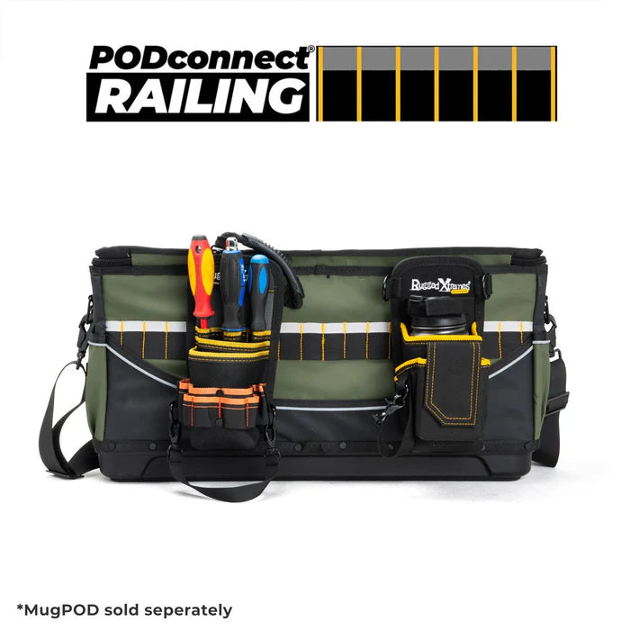 Rugged Xtreme Deluxe Tool Bag Canvas Med Green/Black - TheSquarePeg
