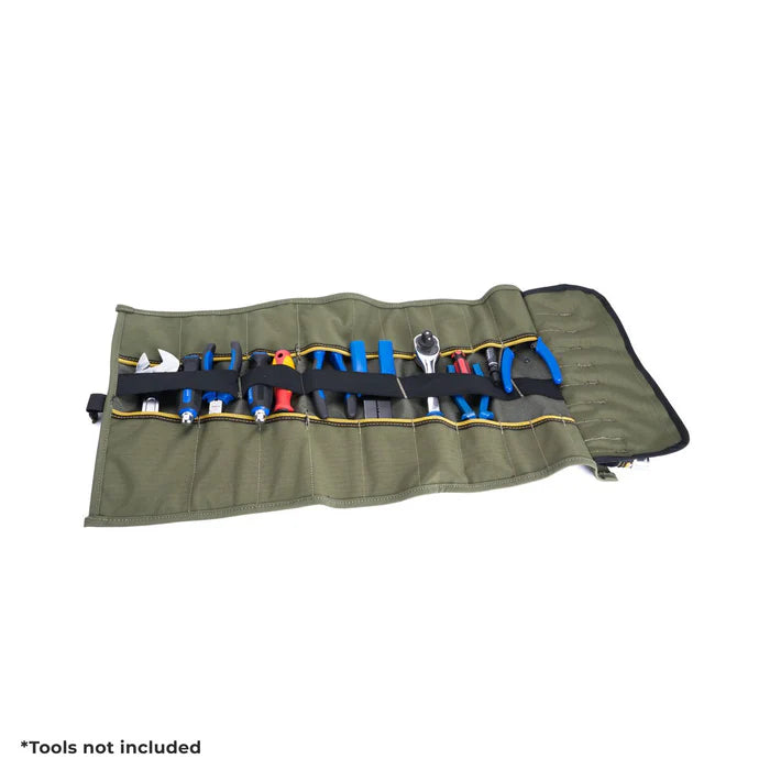 Rugged Xtreme Delux Tool Roll Canvas Green/Black - TheSquarePeg