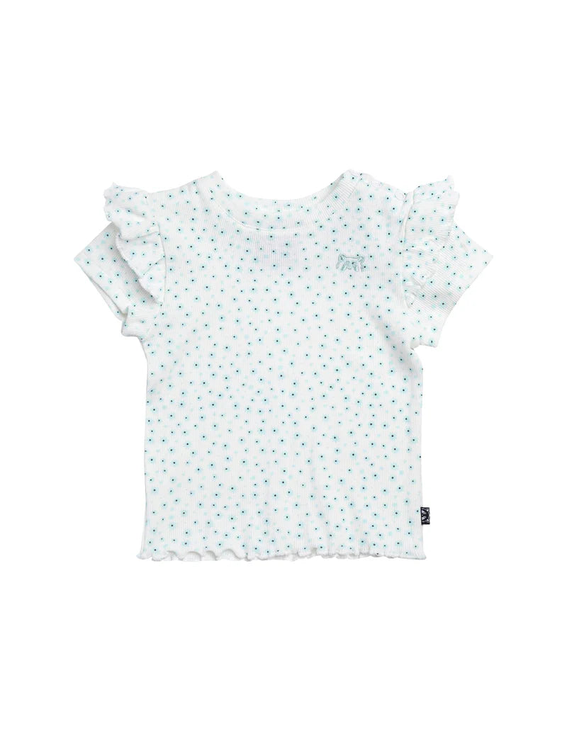 ANIMAL CRACKERS- DITSY RIB TEE