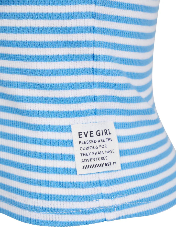 Eve Girl Everyday Stripe Rib Tank Blue
