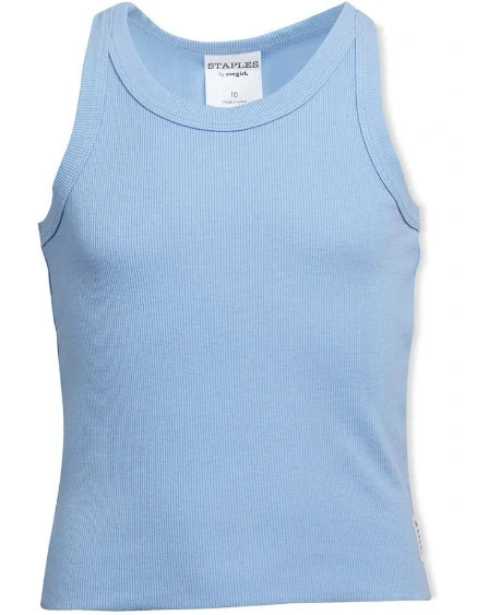 Eve Girl Everyday Rib Tank Blue Girls 3