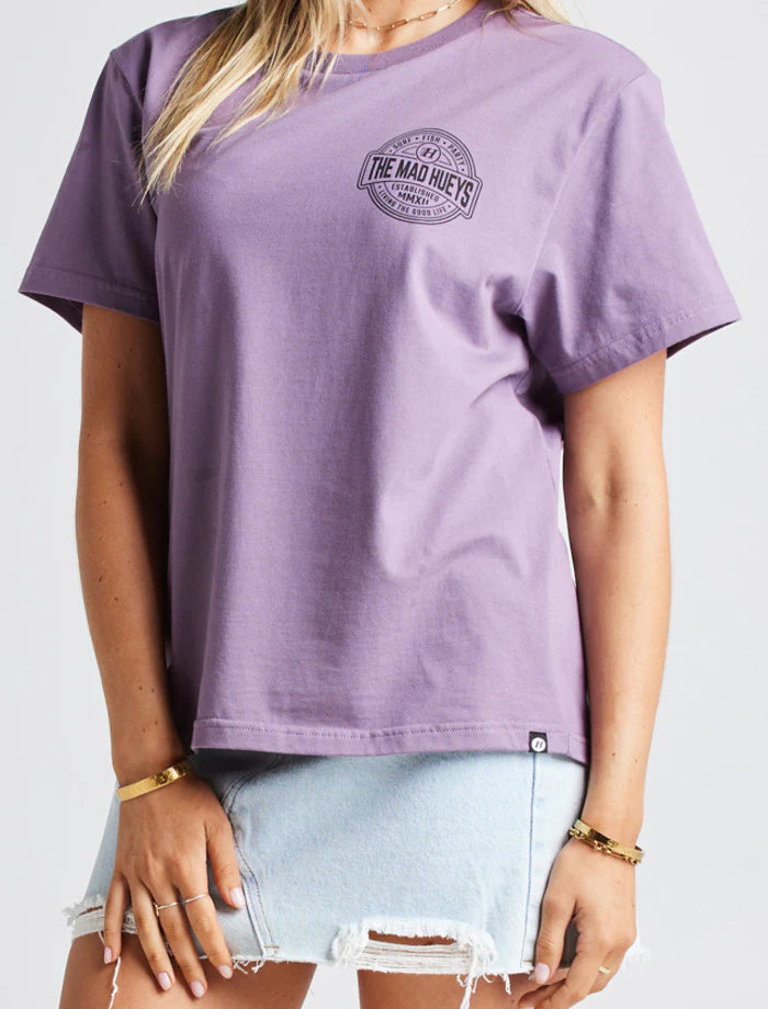TMH Womens Hueys Life SS Tee Grape