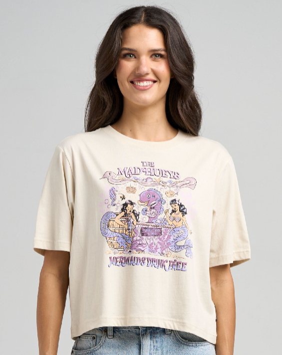 TMH MERMAIDS DRINK FREE | WOMENS BOXY TEE