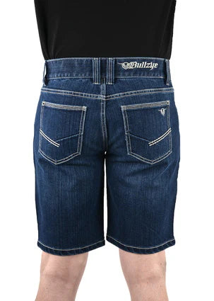 Bullzye Mens Lever Denim Short - Dark Wash