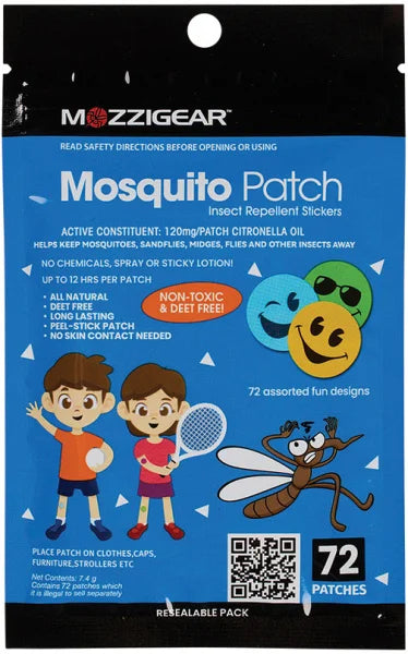 Mozzie Gear Kids Mosquito Patch Stickers 72PK