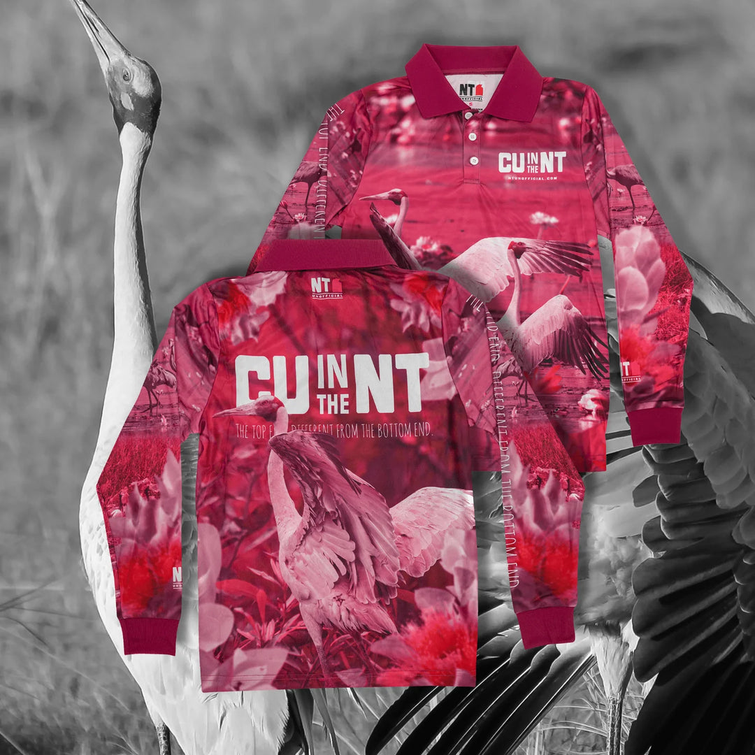 CU in the NT Pink Brolga Fishing Jersey