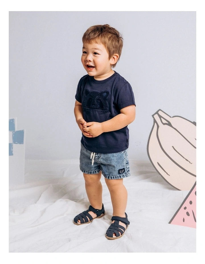Animal Crackers Summer Raffi Tee Navy Boys