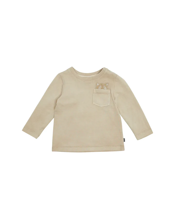 Animal Crackers Raffael LS Tee Tan Baby