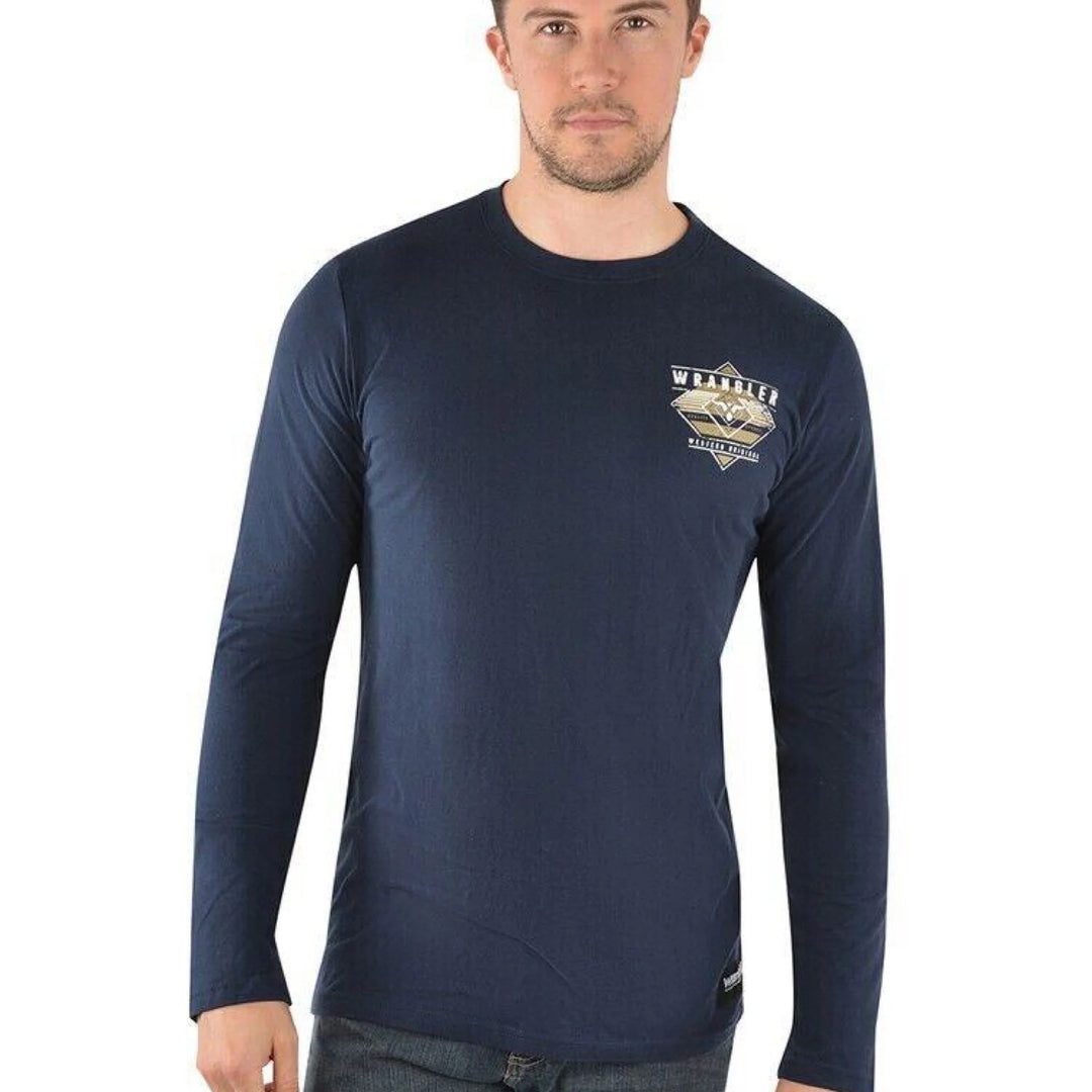 Wrangler Mens Richards L/S Tee - Size XS