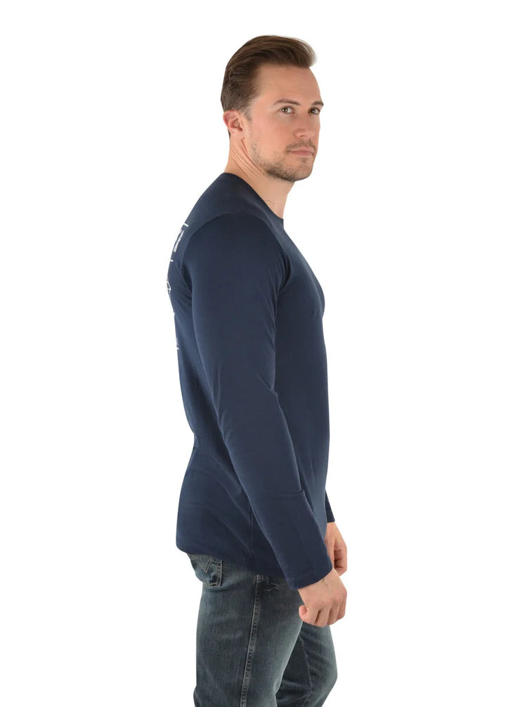 Wrangler Mens Richards L/S Tee - Size XS