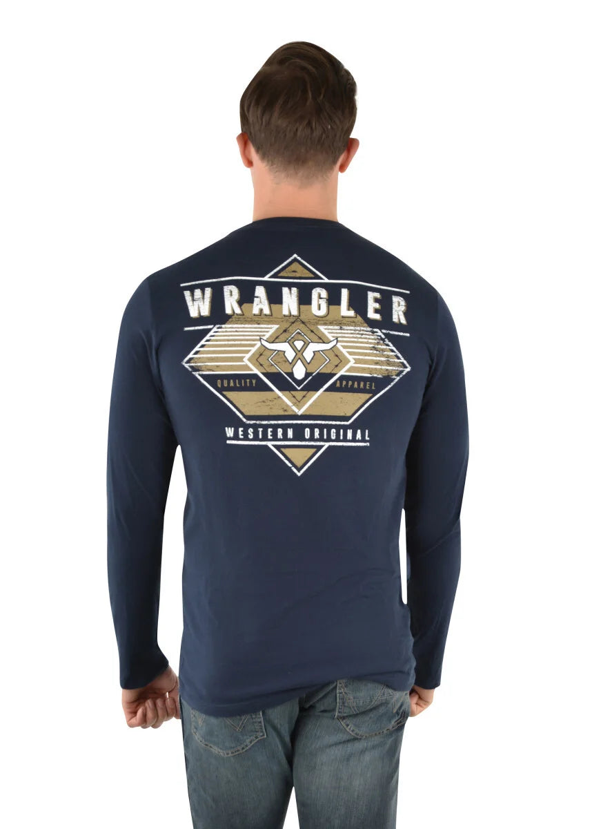 Wrangler Mens Richards L/S Tee - Size XS