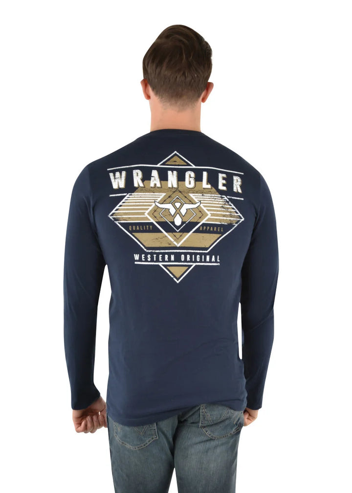 Wrangler Mens Richards L/S Tee - Size XS