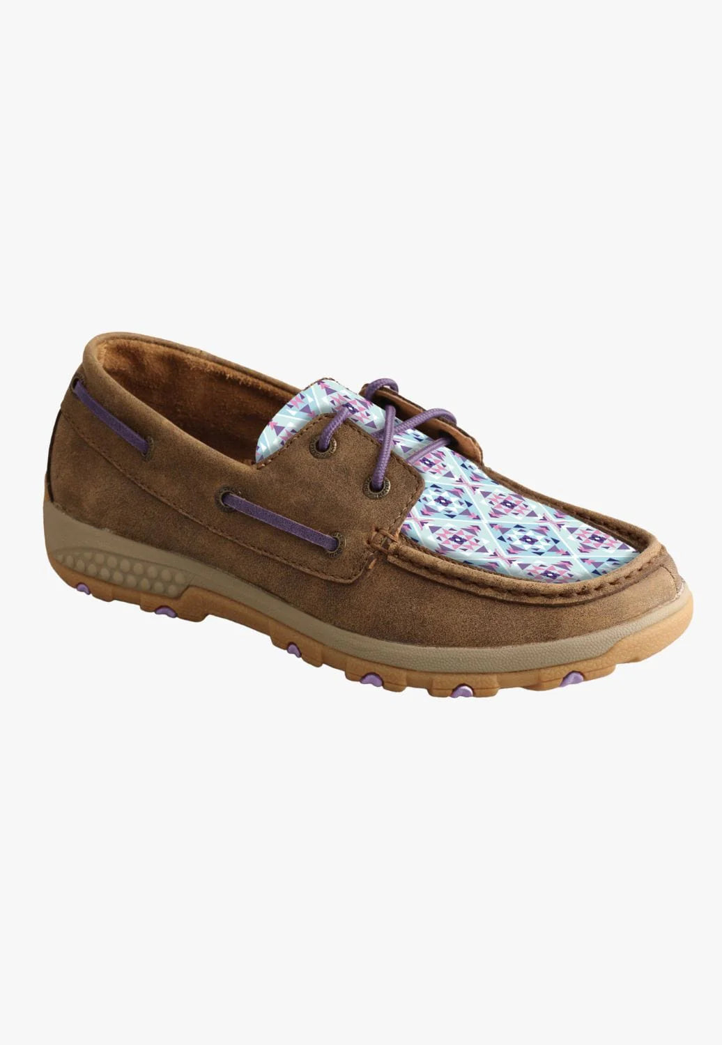 Twisted X Womens Pink Diamond CellStrip Slip On Shoe Brown/Pink 6