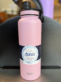 Oasis S/S Double Wall Insulated Challenger Sports Bottle W/ Screw Cap 1.1L - Carnation - TheSquarePeg